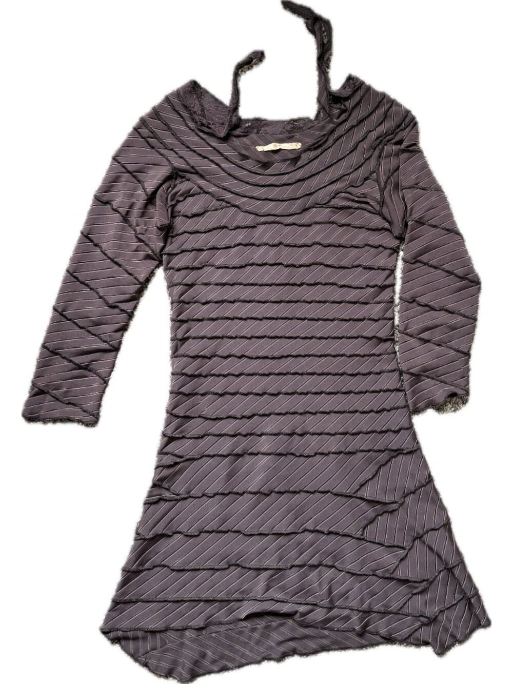 $460 OOAK Selma Karaca S/M Spiral Ribbon Dress Mini Stretch Knit Art To Wear